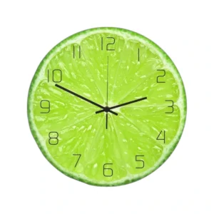 Lime Fruit Wall Clock Study And Bedroom Living Room Acrylic Clock