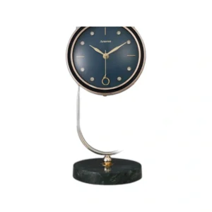 Marble Metal Clock Home