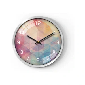 Modern Geometric Wall Clock - Silent & Colorful Art Decor for Home & Office