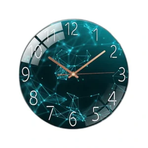 Modern Silent Wall Clock - Decorative Glass Art for Home, Office & Bedroom