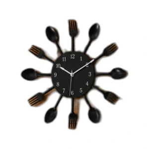 Modern Cutlery Wall Clock - Creative Fork & Spoon Kitchen Decor