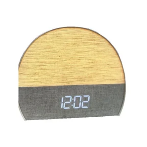 Sunrise Simulation Alarm Clock with Bluetooth Speaker & FM Radio - Wood Grain
